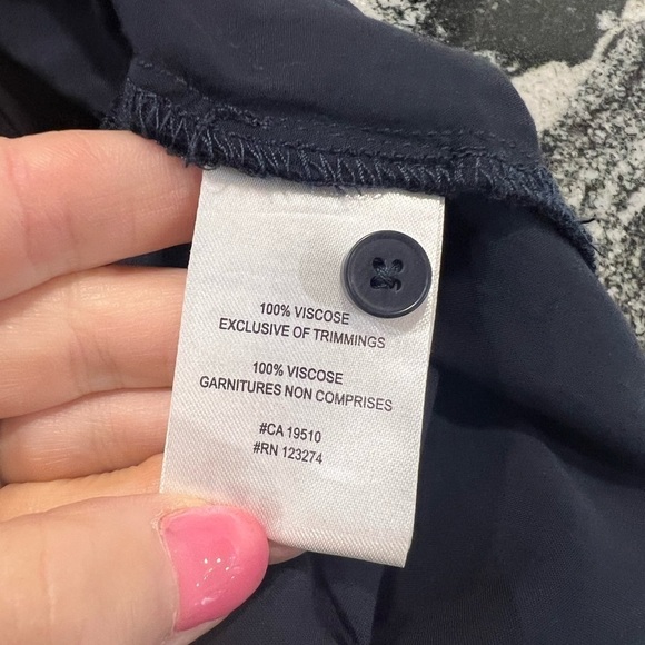 LOLE navy with black palm leaf print mini dress with draw strings - Picture 10 of 12